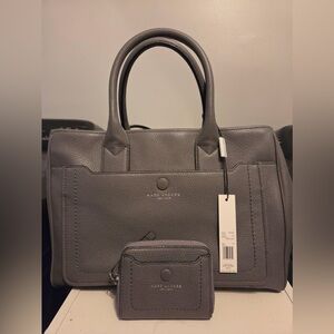 Marc Jacobs Gray Leather Tote Bag and Wallet
